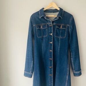 Cello Denim Long Sleeve Button-Up Dress